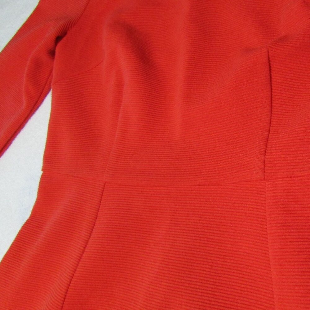 Boden Dress Zoe Red Pepper Ponte Knit Funnel Mock Cowl Neck Sheath - Picture 5 of 12